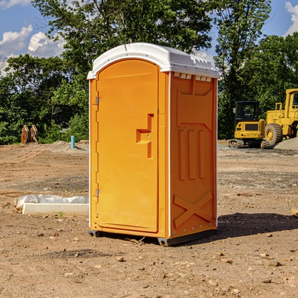 how often are the portable toilets cleaned and serviced during a rental period in Spencer County